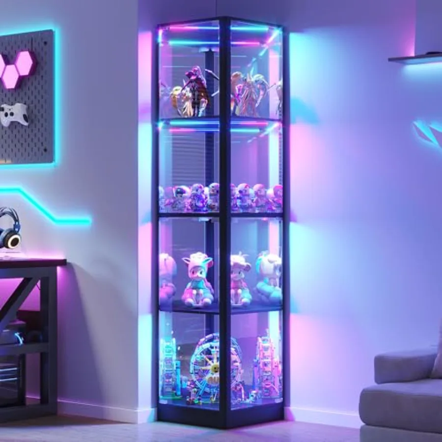 Lighting - Corner Display Cabinet for Living Room,
