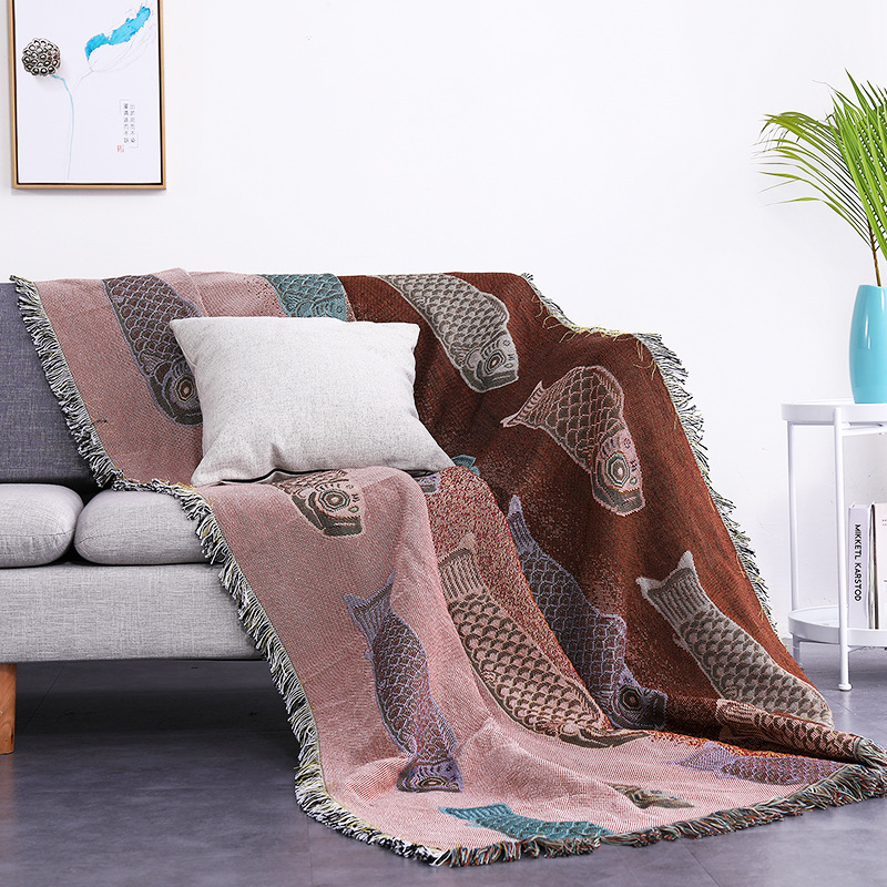 Thành Phố Dệt Ins Hiện Đại Đơn - đánh giá và giá Boho Throw Blanket Fringe