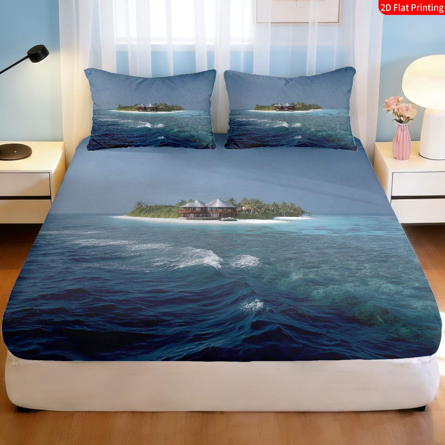 Tropical Island Bedding Set Pa - đánh giá và giá Fitted Bed Sheets Deep Pocket