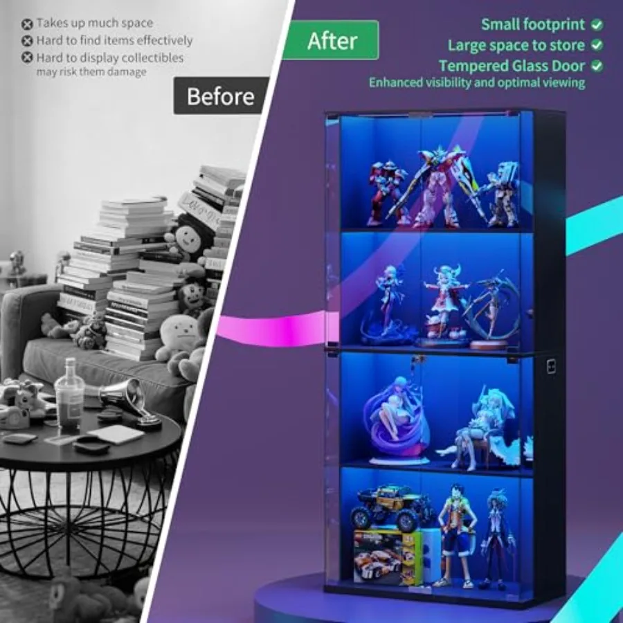 Locking Glass Display Cabinet  - đánh giá và giá Lighting