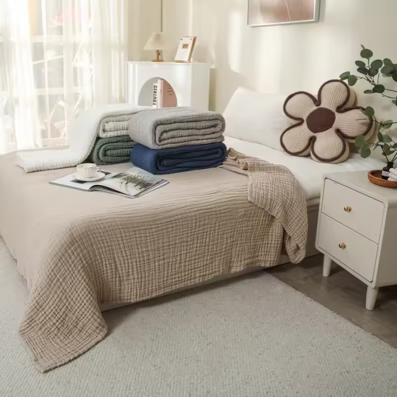 6 Layers Cotton Muslin Blanket - đánh giá và giá Muslin Cotton Bedspread