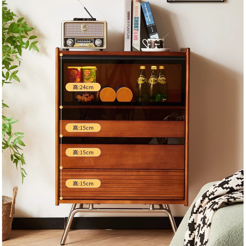 Solid wood chest Nordic, retro - đánh giá và giá Storage & Organization
