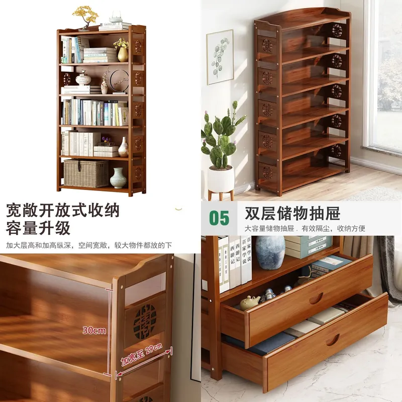 Solid Wood Bookshelf Simple St - đánh giá và giá Storage & Organization