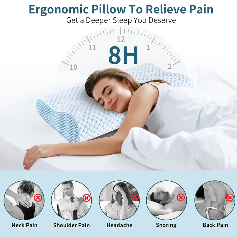 Slow Rebound Pillow 60*40*12CM - đánh giá và giá Anti Snore Contour Pillow