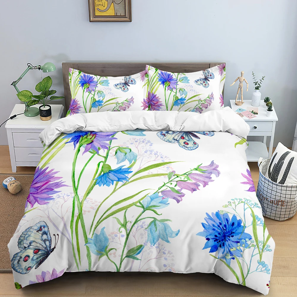 Bướm Bộ Chăn Ga 3D Hoa Túi Đựn - đánh giá và giá Duvet Cover Sets With Zipper