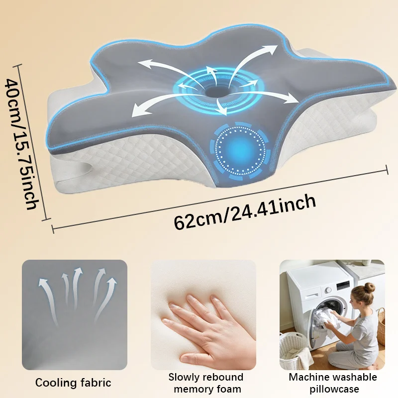 Memory Foam Pillow Cervical Pi - đánh giá và giá Memory Foam Orthopedic Pillow Neck Pain