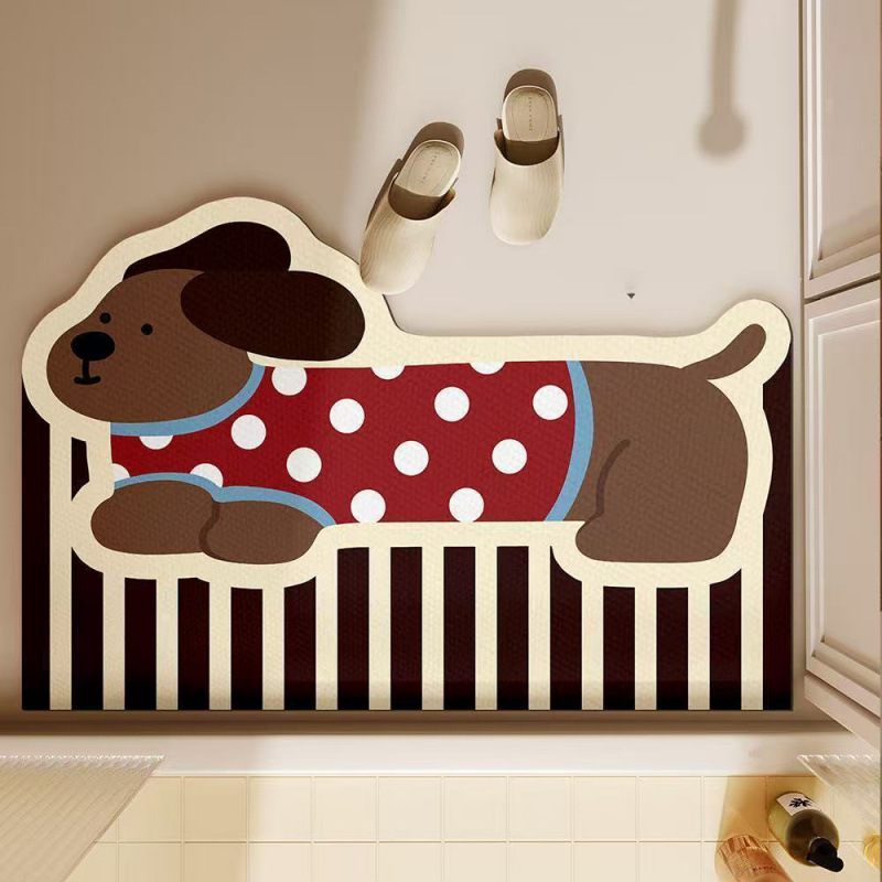 Cute Dachshund Dog Bath Mat Ab - đánh giá và giá Quick Dry Diatomite Bath Mat