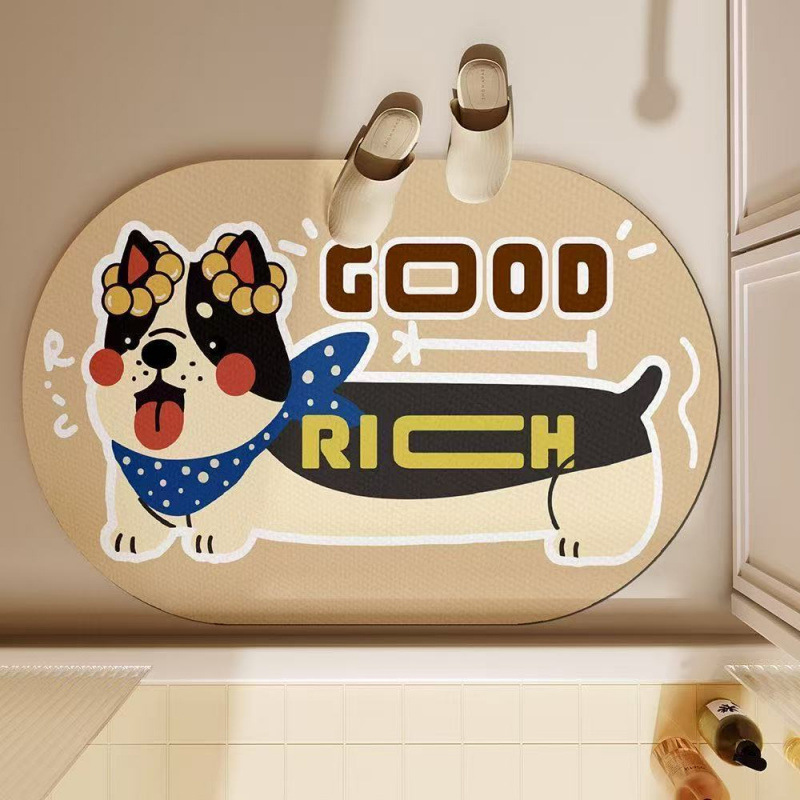 Cute Dachshund Dog Bath Mat Ab - đánh giá và giá Quick Dry Diatomite Bath Mat